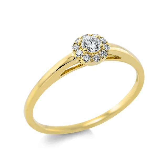 Hans Lorenz Solitaire mit Besatz Ring