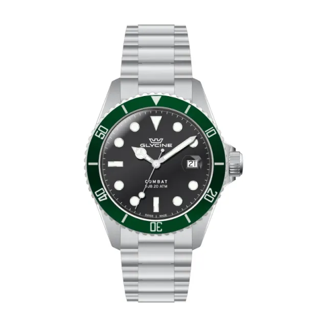 Glycine Combat Sub GL1061 Quarzuhr 40mm schwarz