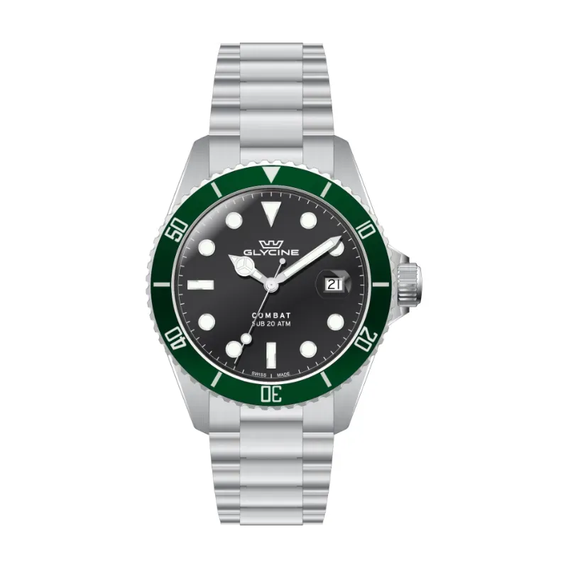Glycine Combat Sub GL1061 Quarzuhr 40mm schwarz