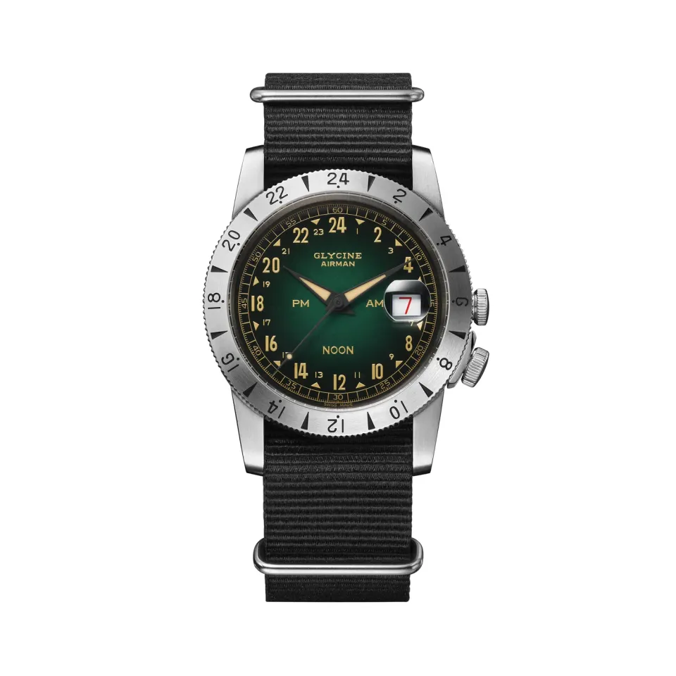 Glycine Airman Vintage GL0476 Automatikuhr 24h 40mm grün