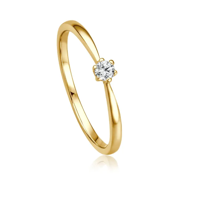 Krebber Essentials EH004513 Diamantring Gelbgold Gr. 50 0,09 ct