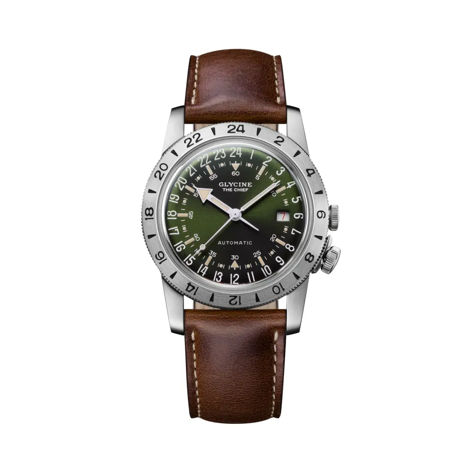 Glycine Airman Vintage The Chief Purist GL0410 Fliegeruhr grün