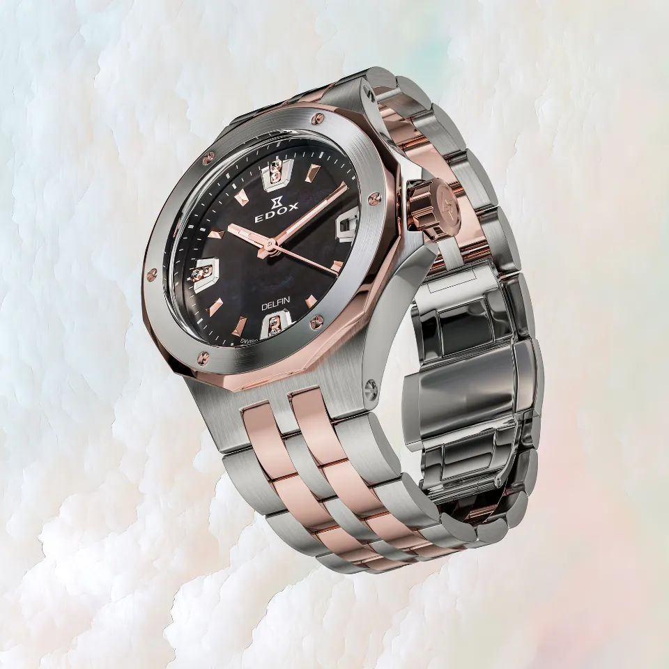 Edox Delfin Date Lady Damenuhr