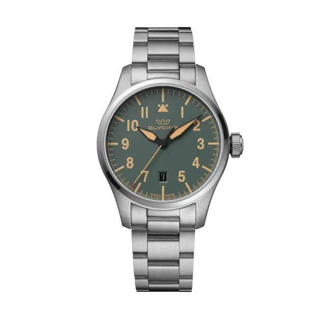 Glycine Airpilot GL0514 Herrenuhr 41mm Quarz grün