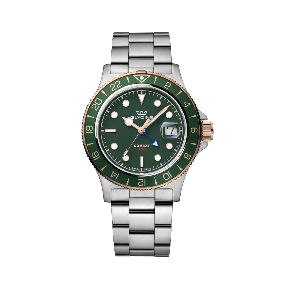Glycine Combat Sub Sport GMT 42 GL1058 Herrenuhr Quarz