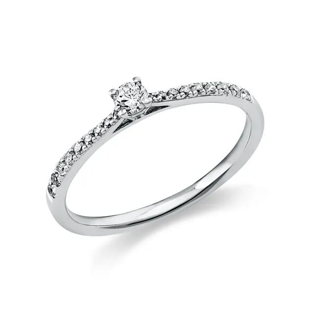 Hans Lorenz Solitaire mit Besatz Ring