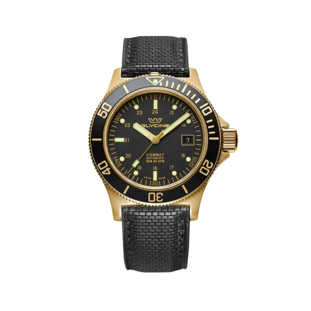 Glycine Combat Sub GL0186 Herrenuhr 42mm schwarz 200m