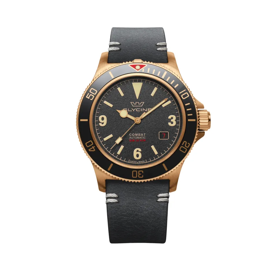 Glycine Combat Sub Vintage GL0265 Herrenuhr 42mm Bronze
