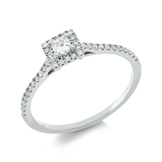 Hans Lorenz Solitaire mit Besatz Ring