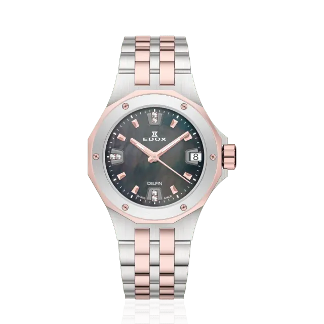 Edox Delfin Date Lady Damenuhr