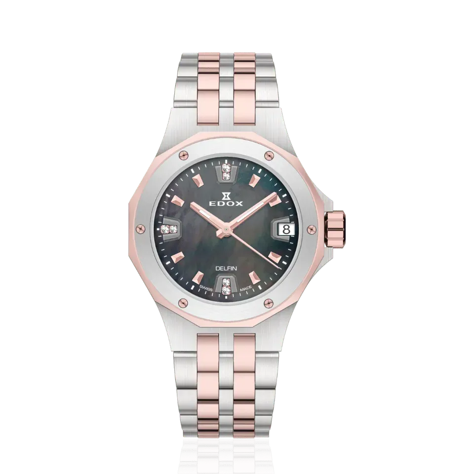 Edox Delfin Date Lady Damenuhr