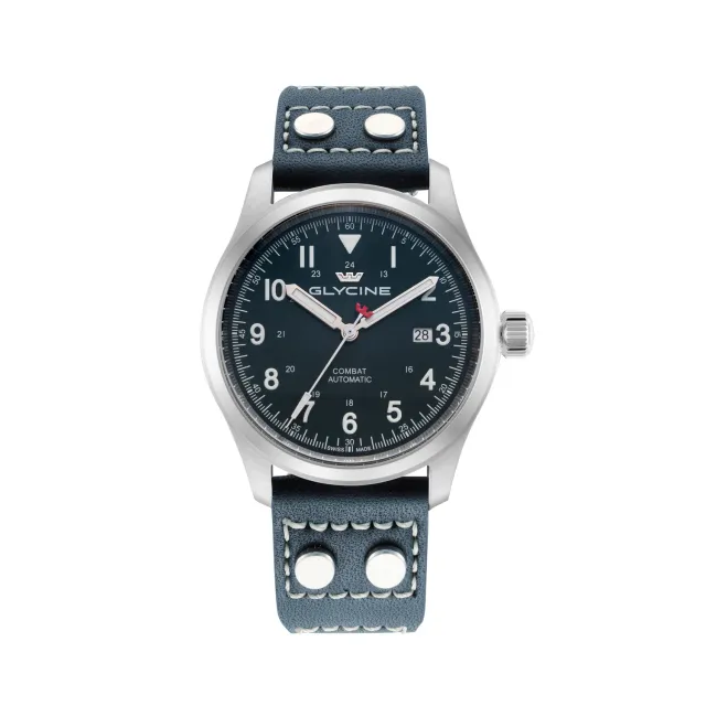 Glycine Combat Field GL0568 42 mm Automatik-Felduhr blau
