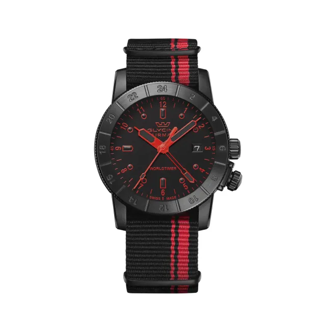 Glycine Airman Worldtimer GL1028 42 mm Quarzuhr