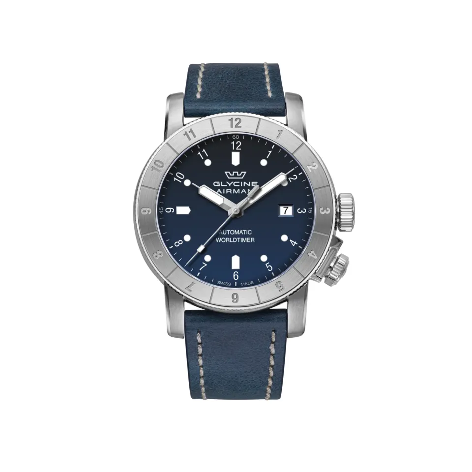 Glycine Airman Double Twelve GL0062 Automatikuhr 42 mm blau