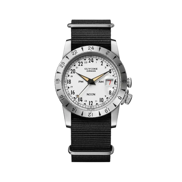 Glycine Airman Vintage GL0376 Automatikuhr 24h 40mm silber