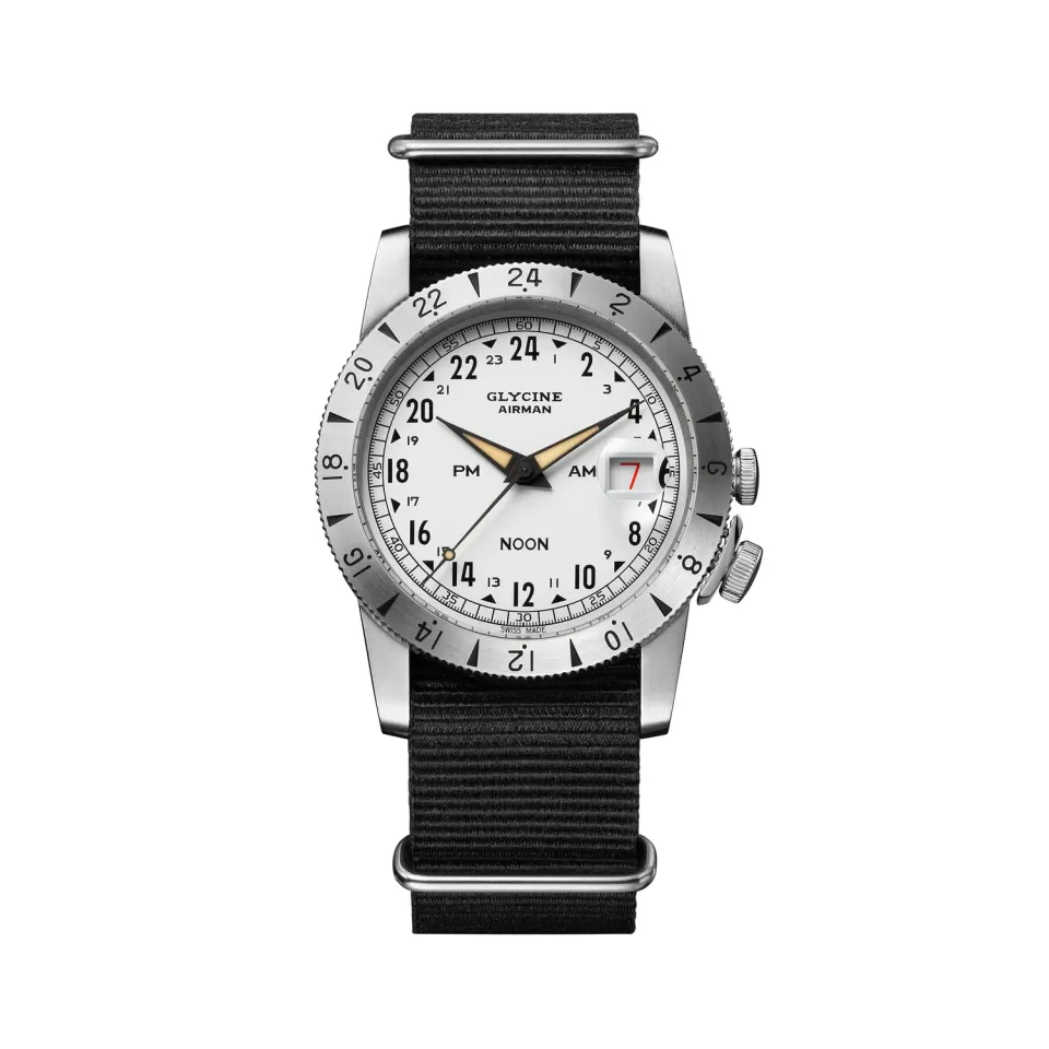 Glycine Airman Vintage GL0376 Automatikuhr 24h 40mm silber
