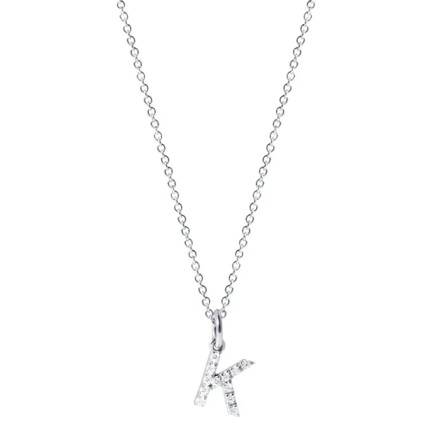 Krebber Essentials Collier 18 Karat Gold Buchstaben-Anhänger