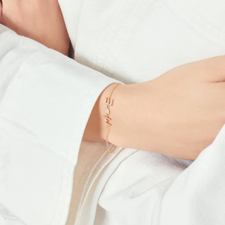 Krebber Essentials Armband 18 Karat Gold Diamanten personalisiert