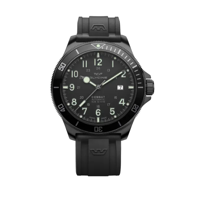 Glycine Combat Sub GL0288 Taucheruhr schwarz 46mm