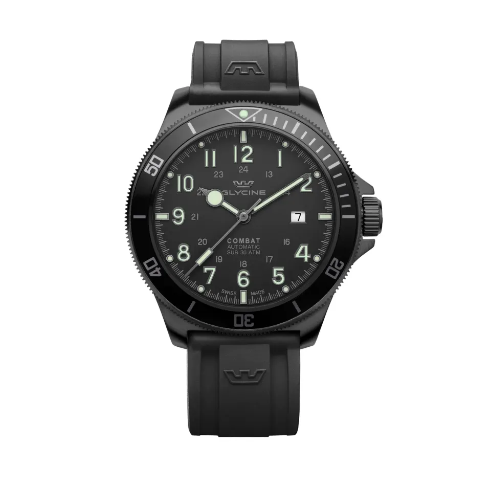 Glycine Combat Sub GL0288 Taucheruhr schwarz 46mm