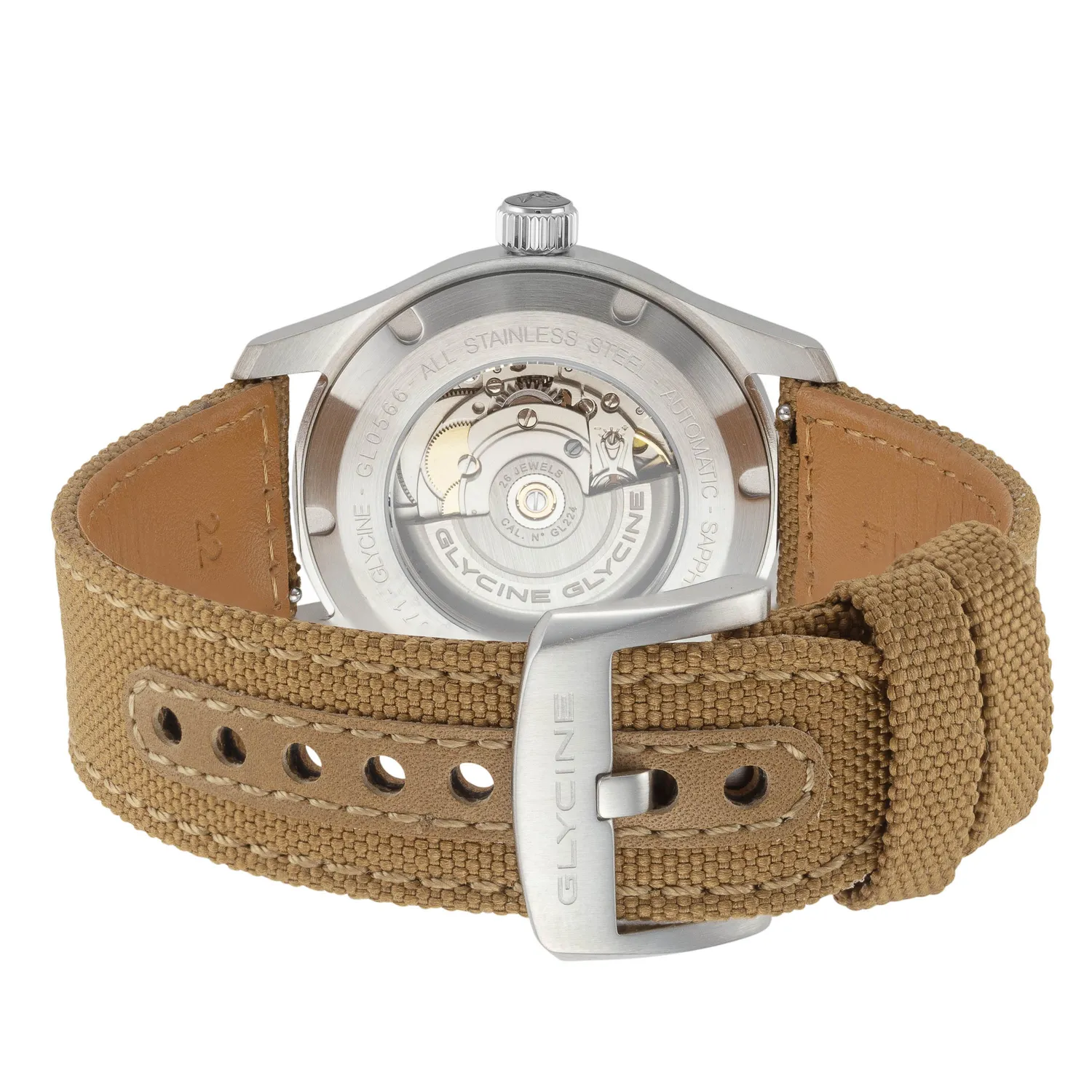 Glycine Combat Field GL0580 Herrenuhr beige 40mm