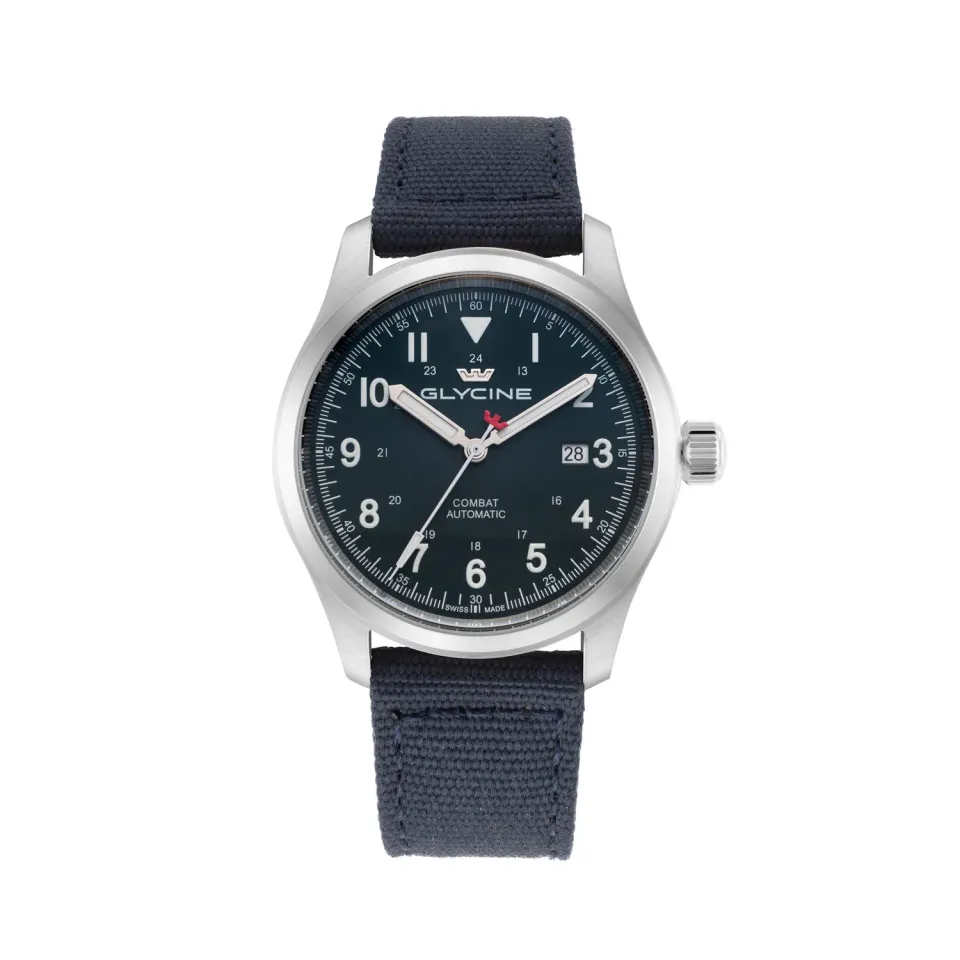 Glycine Combat Field GL0569 Automatikuhr 42mm blau