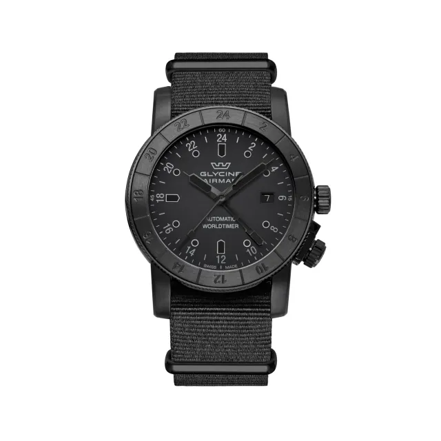 Glycine Airman GMT GL0070 Armbanduhr 42mm schwarz