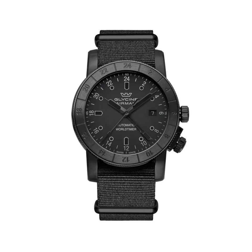 Glycine Airman GMT GL0070 Armbanduhr 42mm schwarz